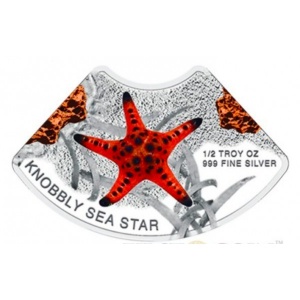 Реверс монеты Камбоджа, 3000 риелей, 2014, Морская жизнь - Knobbly Sea Star