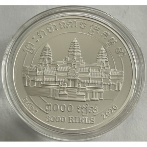 Аверс монеты Камбоджа, 3000 риелей, 2020, XXXII летние Олимпийские игры, Токио 2020 - Обратный отсчет до Токио