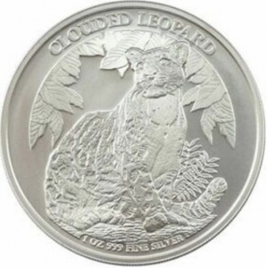 Реверс монеты Камбоджа, 3000 риелей, 2023, Дымчатый леопард