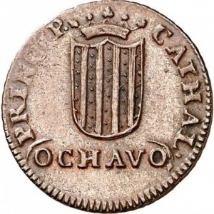 Реверс монеты Каталония, 1 очаво, 1813