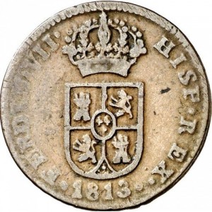 Аверс монеты Каталония, 1 кварто, 1813
