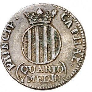 Реверс монеты Каталония, 1½ кварто, 1811-1813