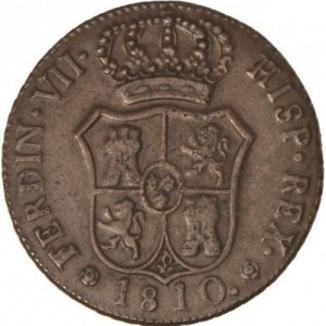 Аверс монеты Каталония, 6 кварто, 1810-1814