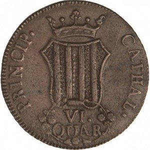 Реверс монеты Каталония, 6 кварто, 1810-1814