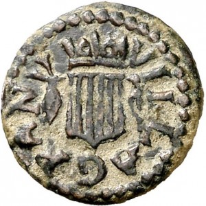 Реверс монеты Каталония, 1 динеро, 1598, Город Гранольерс