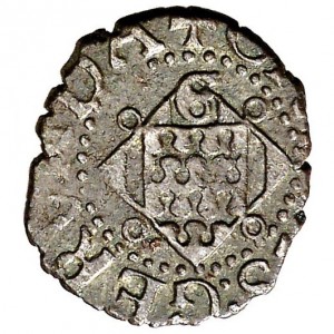 Реверс монеты Каталония, 1 динеро, 1598, Город Жирона