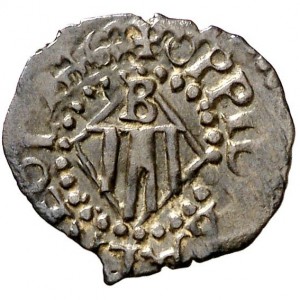 Реверс монеты Каталония, 1 динеро, 1599-1600, Баньолес