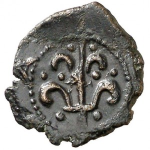 Реверс монеты Каталония, 1 динеро, 1599, Город Льейда