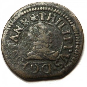 Аверс монеты Каталония, 1 динеро, 1611, Город Вик