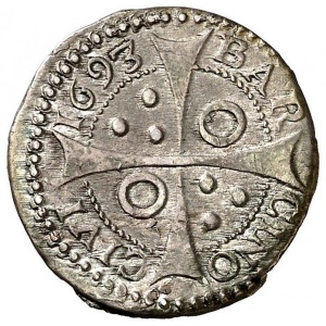 Реверс монеты Каталония, 1 кроат, 1693-1698
