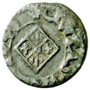 Реверс монеты Каталония, 1 динеро, 1642-1646