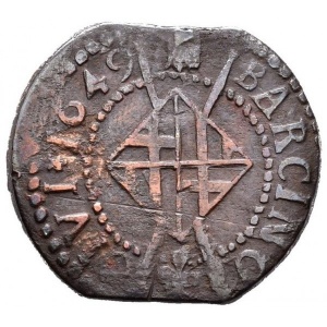 Реверс монеты Каталония, 1 сейсено, 1641-1652