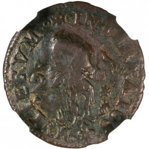 Реверс монеты Каталония, 2 су, 1644-1654