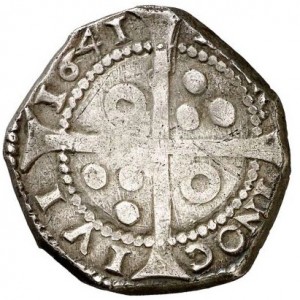 Реверс монеты Каталония, 5 су, 1640-1641