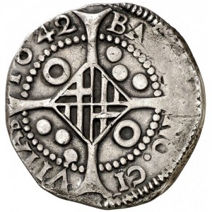 Реверс монеты Каталония, 5 су, 1641-1643