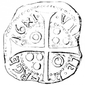 Реверс монеты Каталония, 5 су, 1641