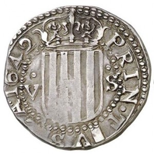 Аверс монеты Каталония, 5 су, 1642
