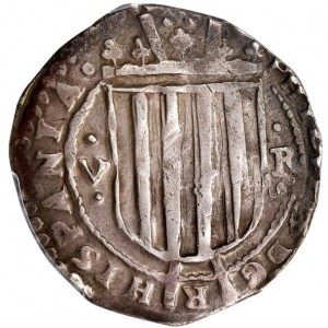 Аверс монеты Каталония, 5 реалов, 1640-1642