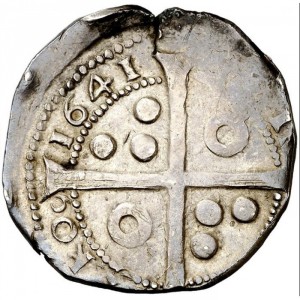 Реверс монеты Каталония, 5 реалов, 1641-1642