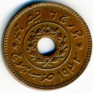 Аверс монеты Кач, 1 дингло, 1943-1948