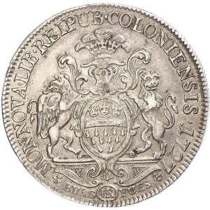 Реверс монеты Кельн, 1 талер, 1726-1727
