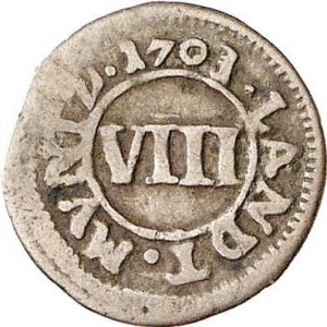 Реверс монеты Кельн, 8 геллеров, 1703-1704