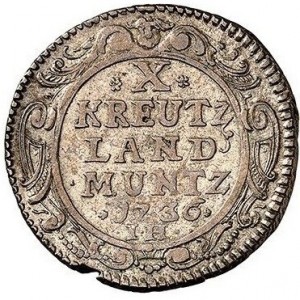 Реверс монеты Кельн, 10 крейцеров, 1735-1736