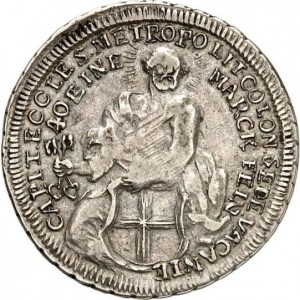 Аверс монеты Кельн, ¼ талера, 1761, Вакантный престол