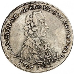 Аверс монеты Кельн, 1 талер, 1764-1765