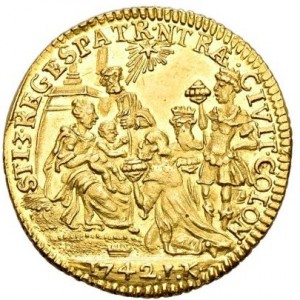 Реверс монеты Кельн, 1 дукат, 1742-1744