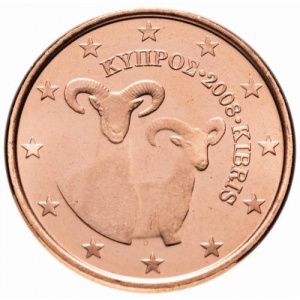 Аверс монеты Кипр, 1 евроцент, 2008-2024