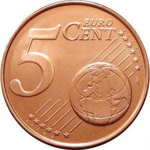 Реверс монеты Кипр, 5 евроцентов, 2008-2024