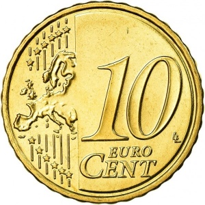 Реверс монеты Кипр, 10 евроцентов, 2008-2024