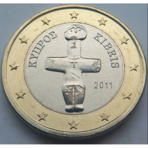 Аверс монеты Кипр, 1 евро, 2008-2024
