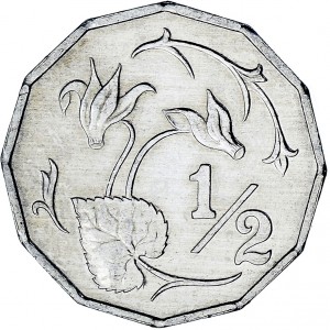 Реверс монеты Кипр, ½ цента, 1983