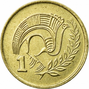 Реверс монеты Кипр, 1 цент, 1985-1990
