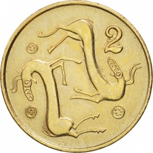 Реверс монеты Кипр, 2 цента, 1983