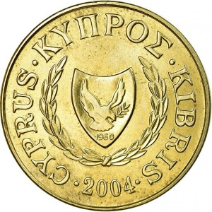 Аверс монеты Кипр, 5 центов, 1991-2004