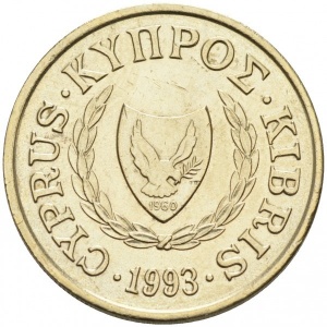 Аверс монеты Кипр, 10 центов, 1991-2004