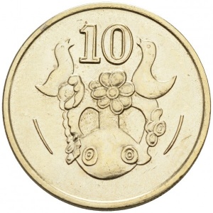 Реверс монеты Кипр, 10 центов, 1991-2004