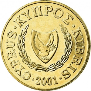 Аверс монеты Кипр, 20 центов, 1991-2004