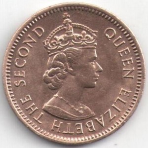 Аверс монеты Кипр, 3 миля, 1955