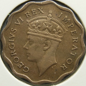 Аверс монеты Кипр, ½ пиастра, 1942-1945