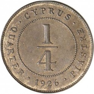 Реверс монеты Кипр, ¼ пиастра, 1922-1926