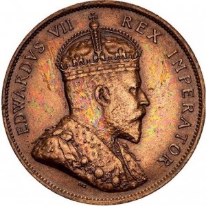 Аверс монеты Кипр, 1 пиастр, 1908