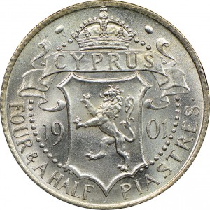 Реверс монеты Кипр, 4½ пиастра, 1901