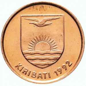 Аверс монеты Кирибати, 1 цент, 1992