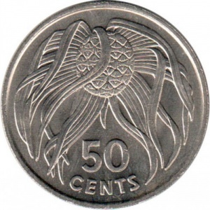 Реверс монеты Кирибати, 50 центов, 1979