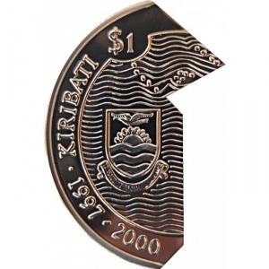 Аверс монеты Кирибати, 1 доллар, 1997, Времена меняются /Tempora Mutantur/