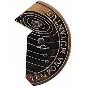 Реверс монеты Кирибати, 1 доллар, 1997, Времена меняются /Tempora Mutantur/